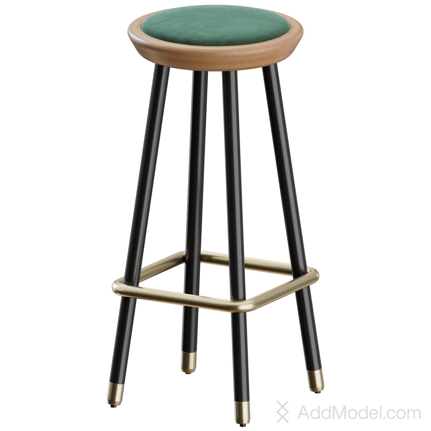 Drop Bar Stool By Topos Workshop 3D Model