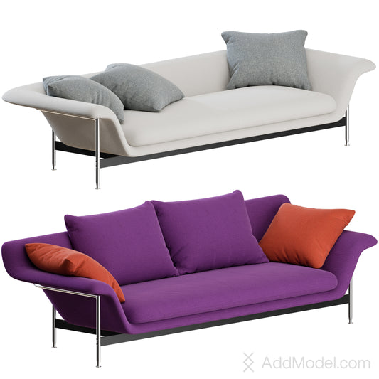 Esosoft Sofa By Cassina 3D Model