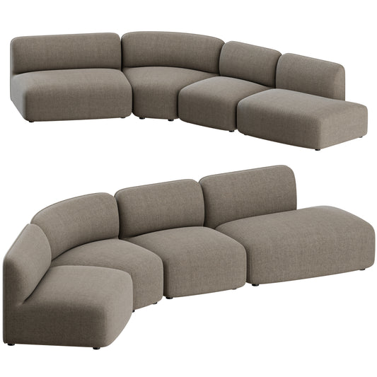 Panorama Curved Sofa 01 Wendelbo 3D Model