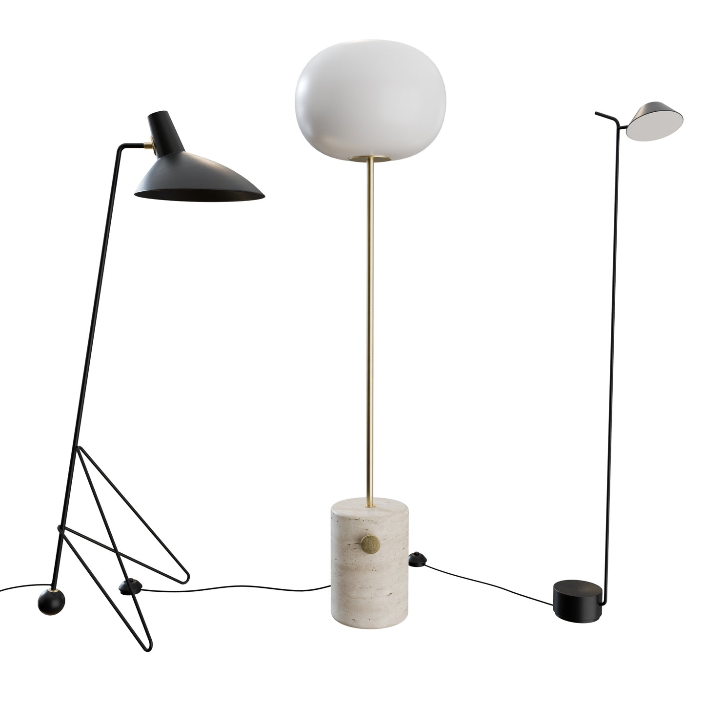 Floor Lamps Set 02 3D Model