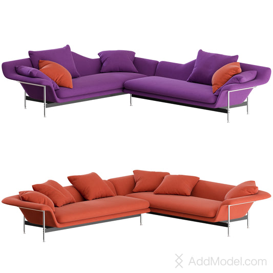 Esosoft Sofa L-Shape By Cassina 3D Model