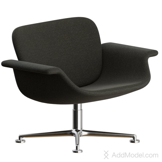 KN01 Swivel Lounge Chair By Knoll 3D Model