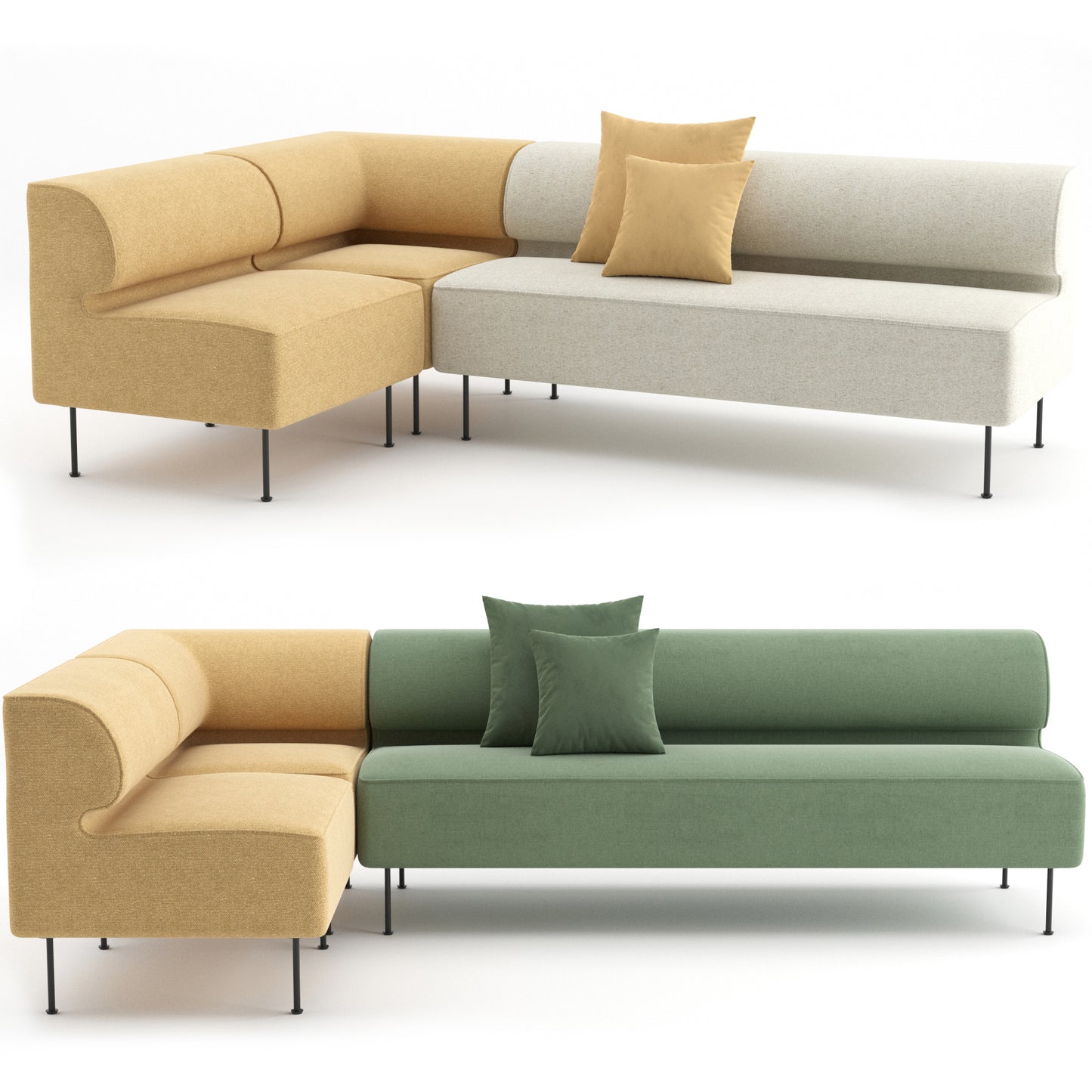 Eave Dining Sofa By Audo 3D Model