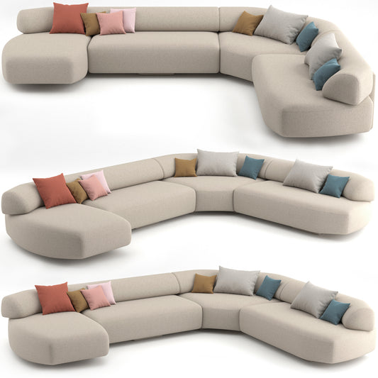 Gogan Sofa 04 By Moroso 3D Model