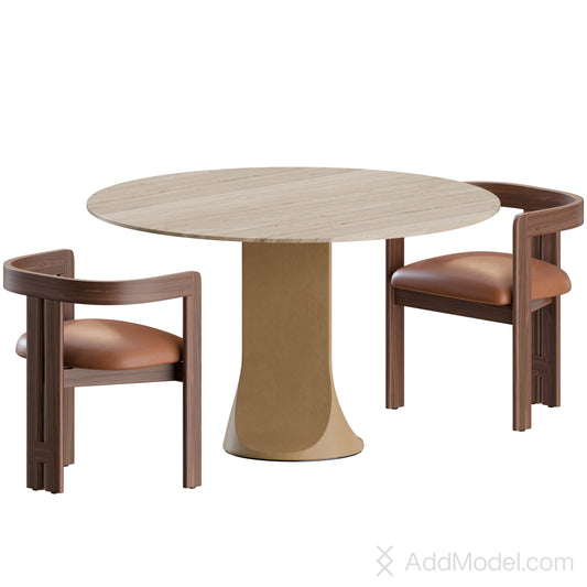 Pigreco Dining Set By Tacchini 3D Model