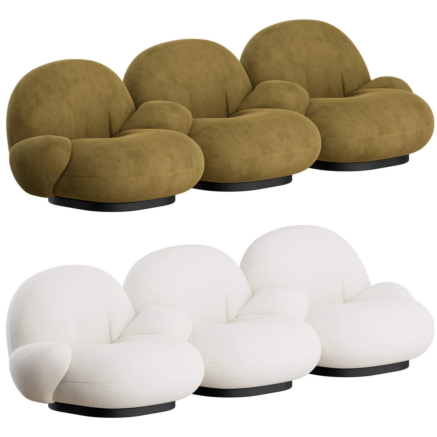 Pacha Sofa 3 Seater By Gubi 3D Model