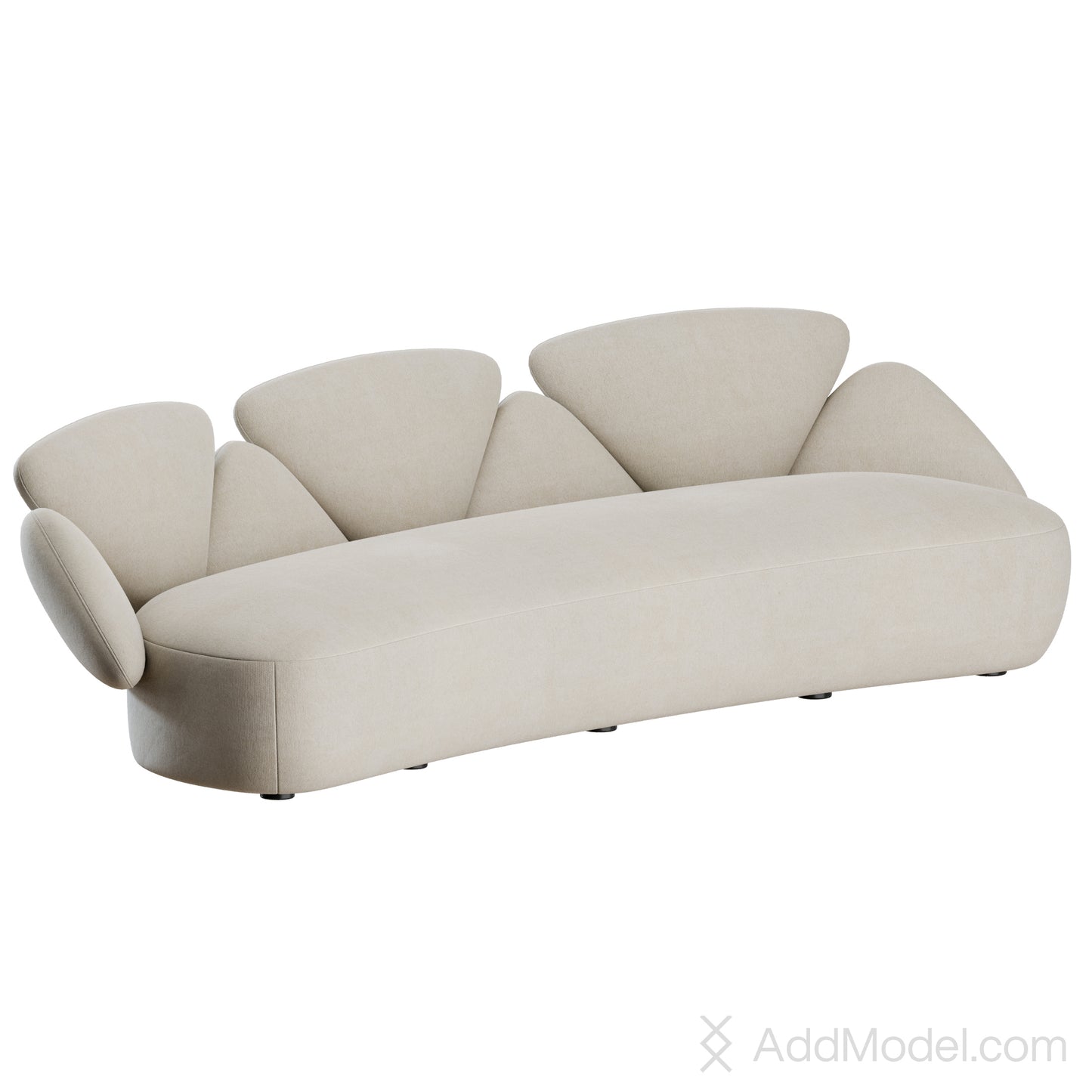 Foretre Curved Sofa By The Future Perfect 3D Model