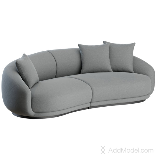 Montholon Curved Sofa By Wendelbo 3D Model