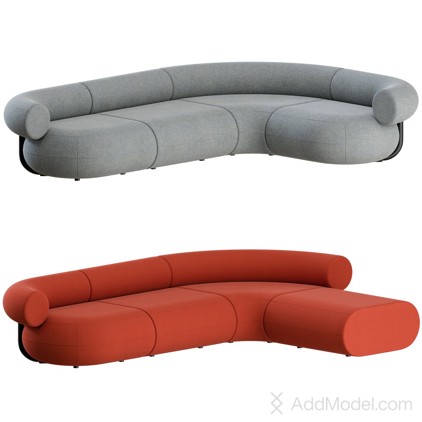 Fat Sofa Corner 3 Seater By Tom Dixon 3D Model