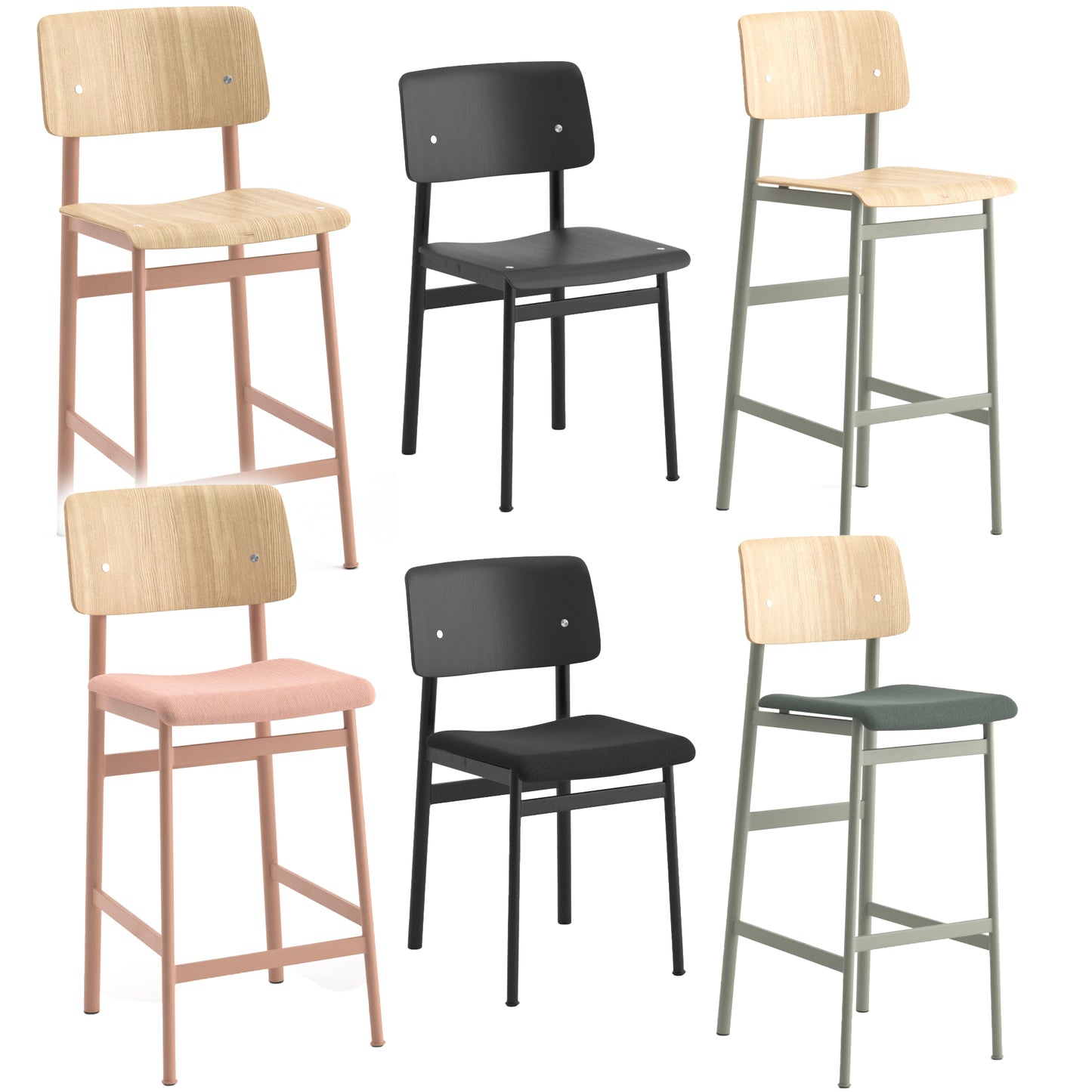 Loft Family Chairs By Muuto 3D Model