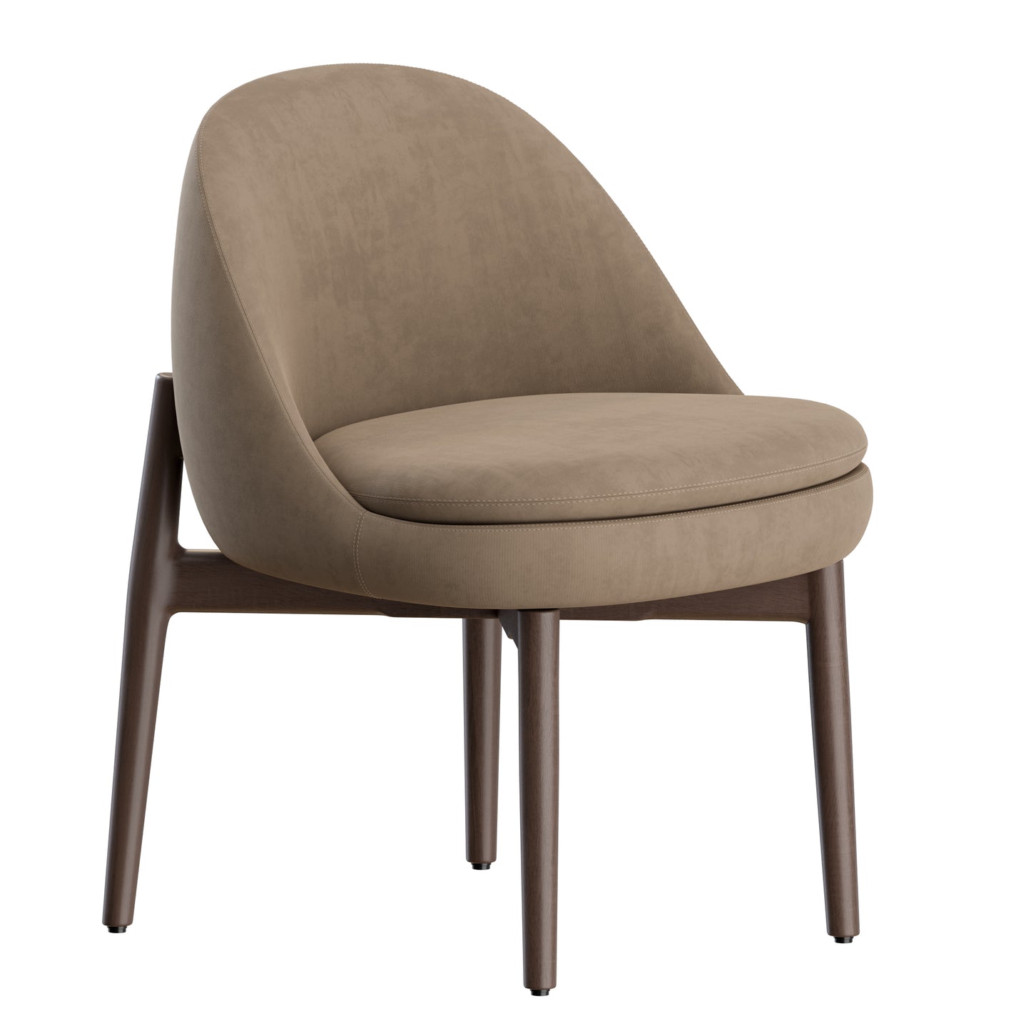 Sendai Chair Wood Minotti 3D Model