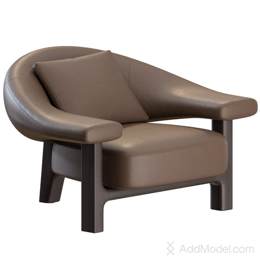 Owen Armchair By Poliform 3D Model