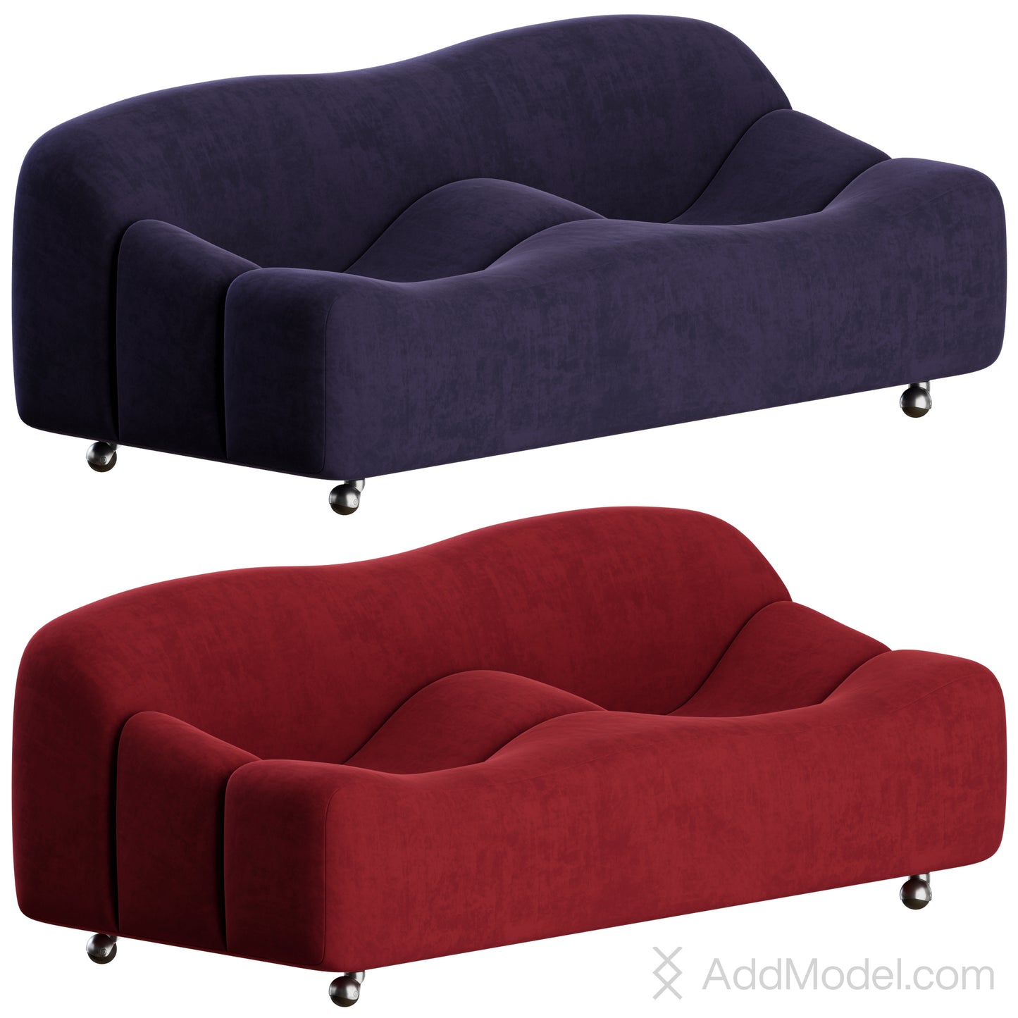 ABCD Sofa 2 Seater By Pierre Paulin 3D Model