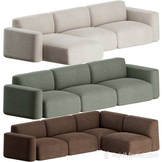 Patch Modular Sofa By Massproductions 3D Model
