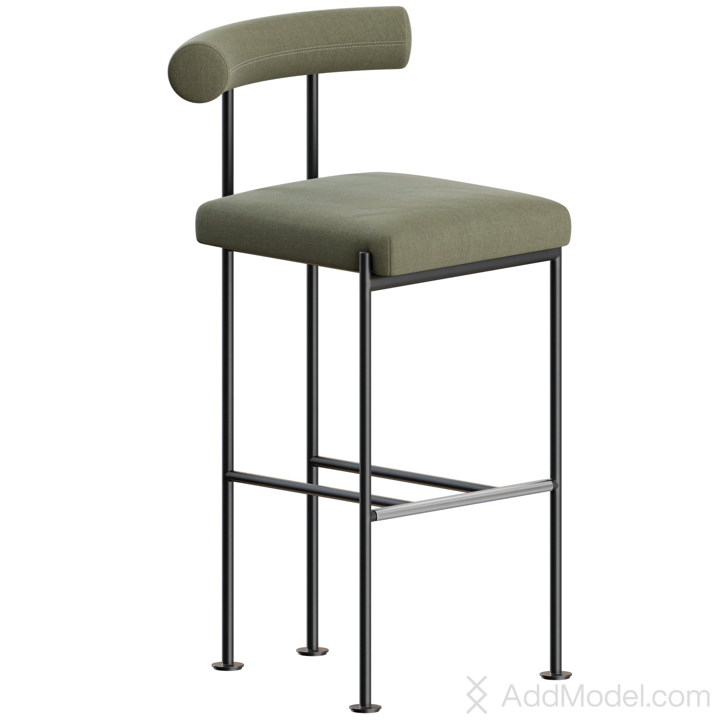 Quando Stool By MIDJ 3D Model