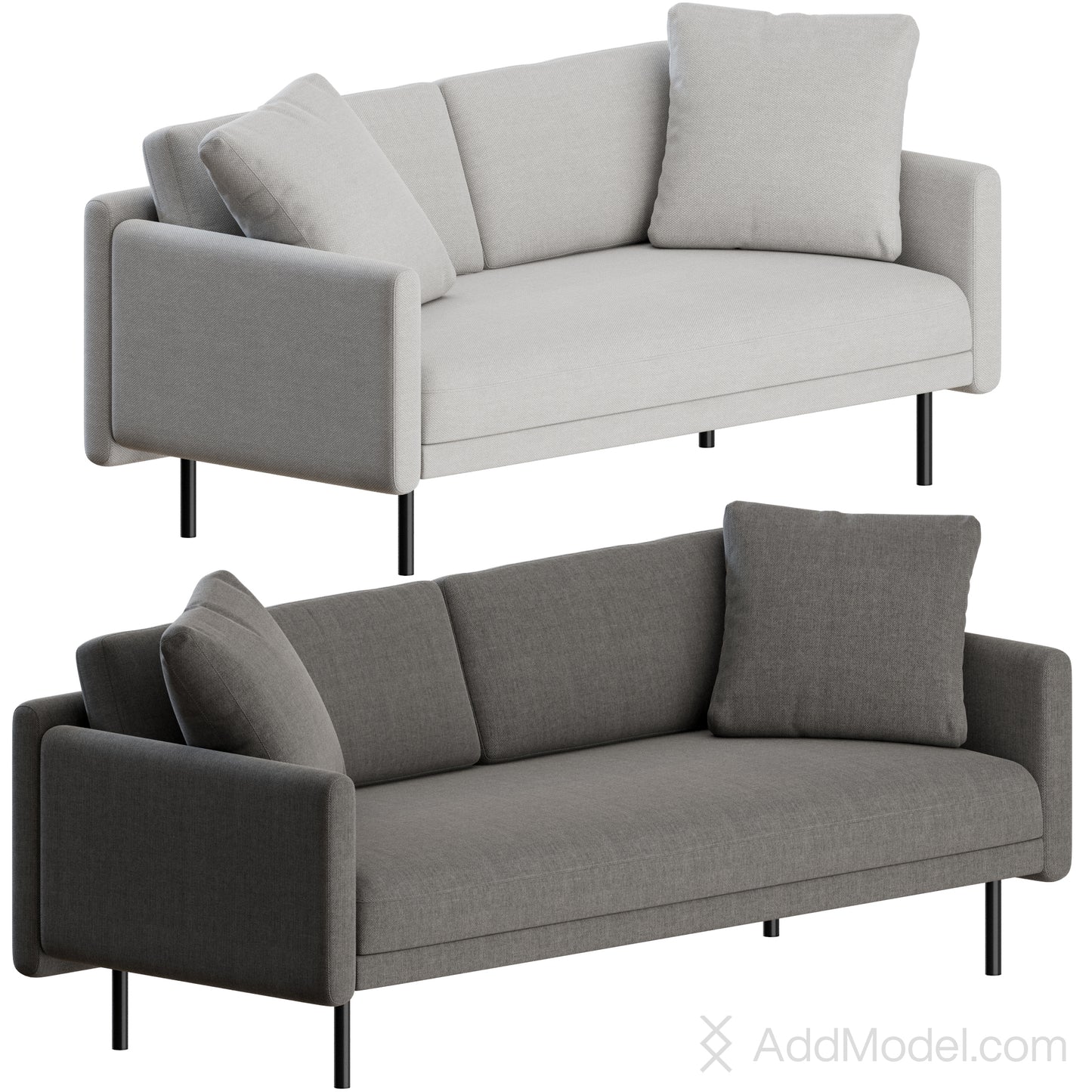 Rar Sofa 2 and 3 Seater Sofa By Normann Copenhagen 3D Model