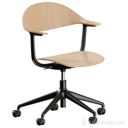 Mynt Office Chair 5 Legs By Vitra 3D Model