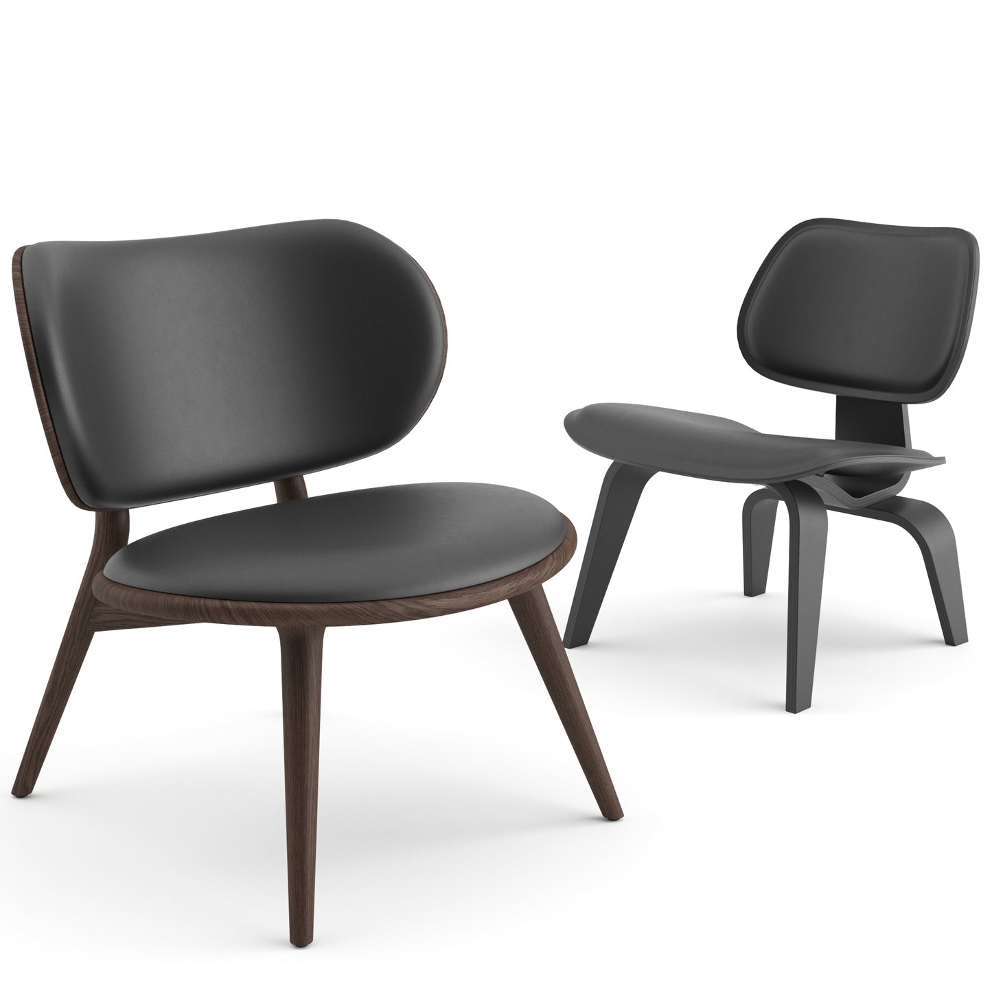 Scandinavian Lounge Chairs By Mater and Vitra 3D Model