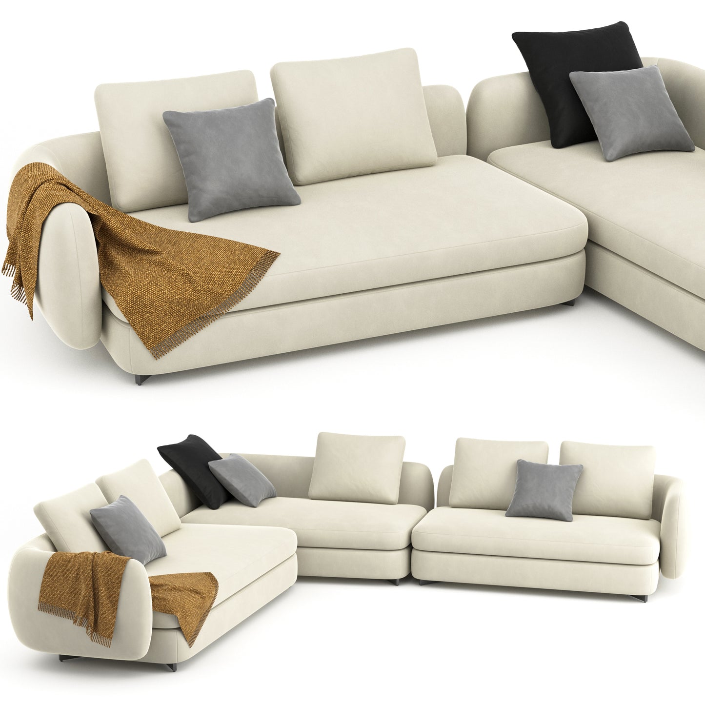 Saint Germain Sofa 02 By Poliform 3D Model