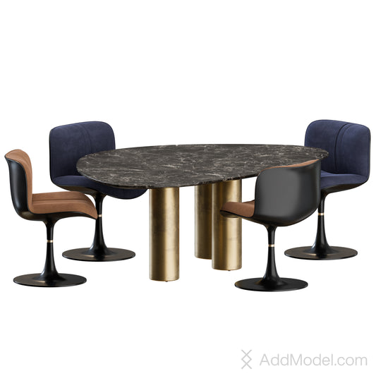 Marilyn Dining Set By Baxter 3D Model