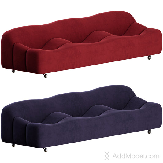 ABCD Sofa 3 Seater By Pierre Paulin 3D Model