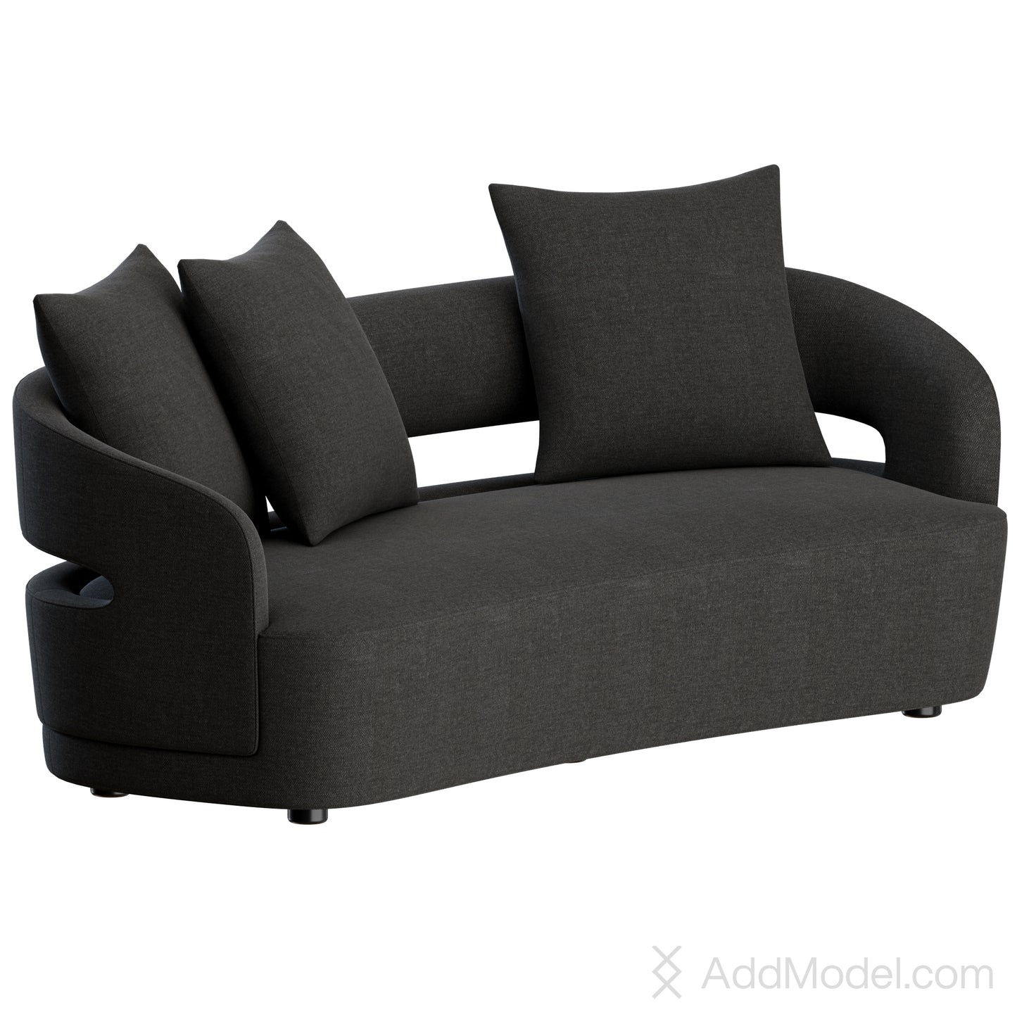 Lucio Curved Sofa By Molteni&C 3D Model