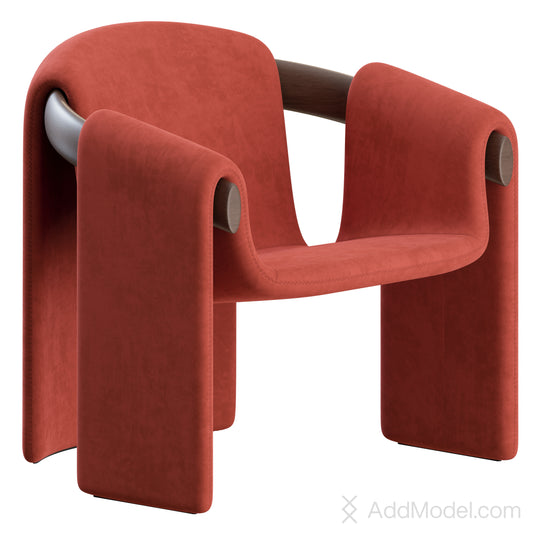Sari Lounge Armchair By Paolo Castelli 3D Model