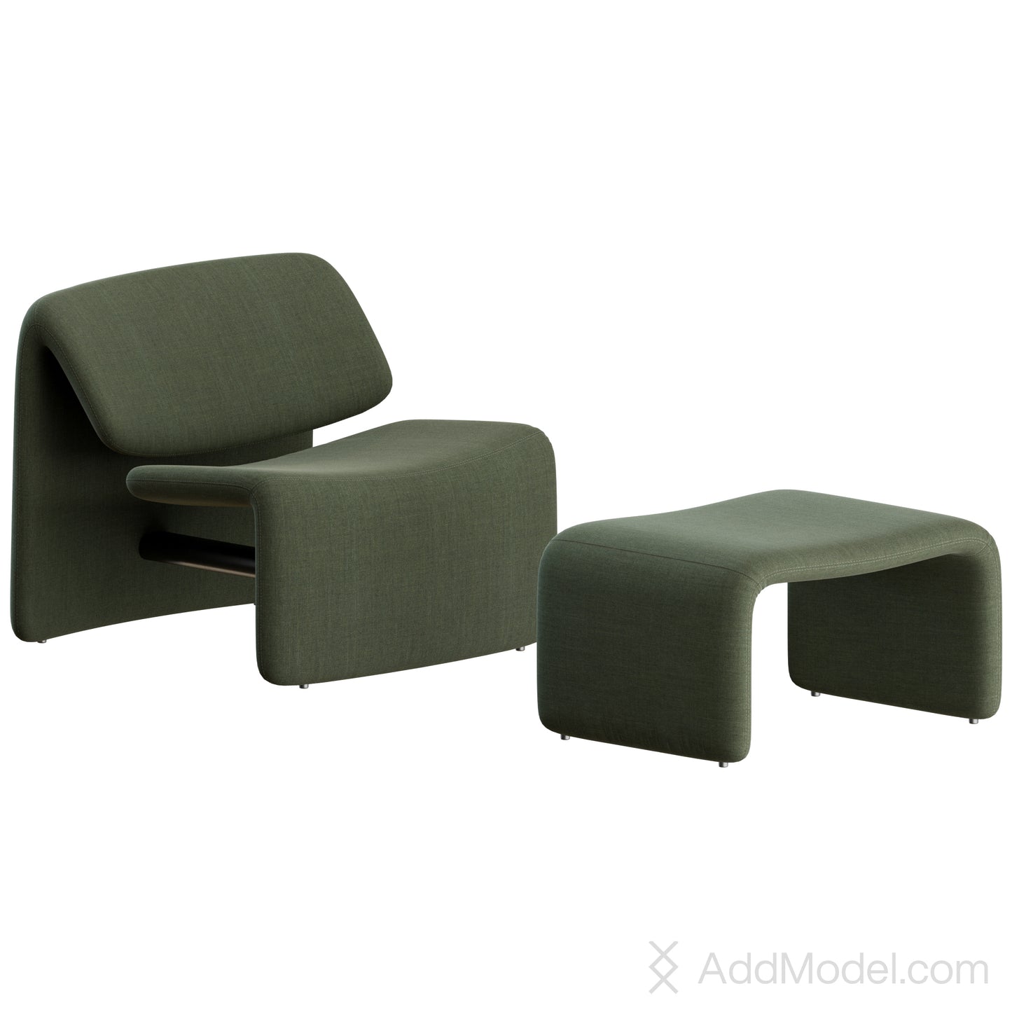 Avant Garde Armchair Footstool By Bonaldo 3D Model