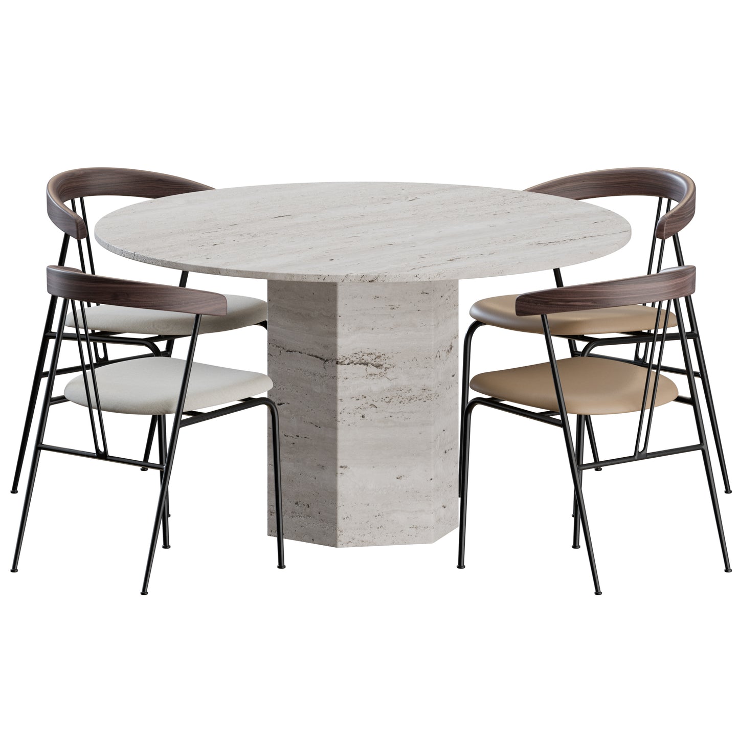 Violin Dining Set By Gubi 3D Model