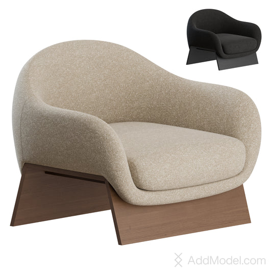 Boolean Armchair By Bonaldo 3D Model