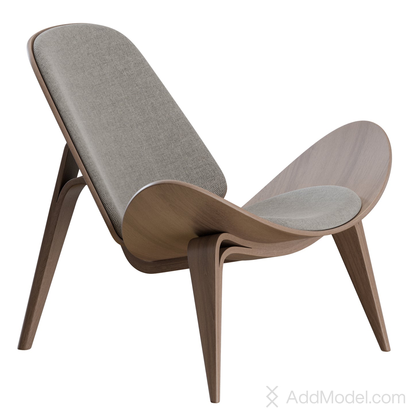 CH07 Shell Chair By Carl Hansen 3D Model