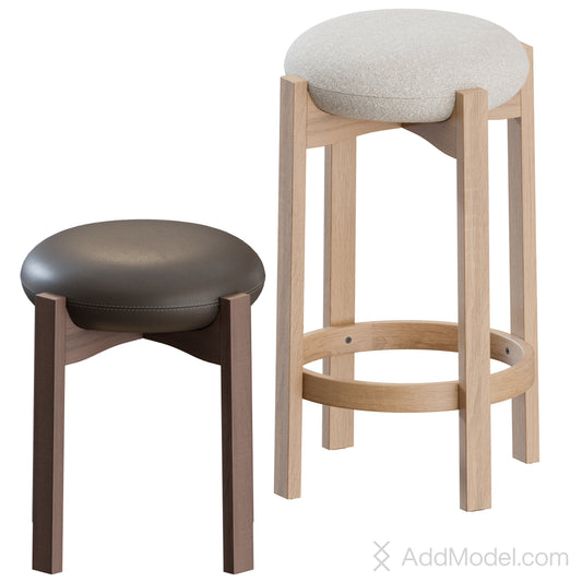 Pioneer Stool By Fredericia 3D Model