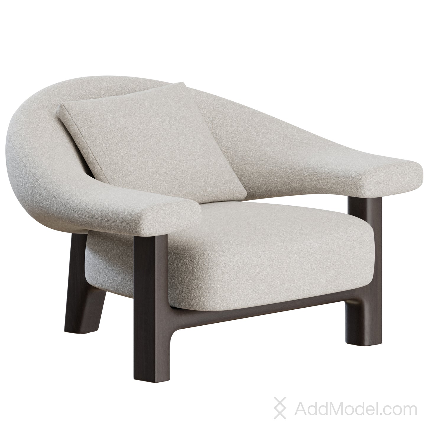 Owen Armchair By Poliform 3D Model