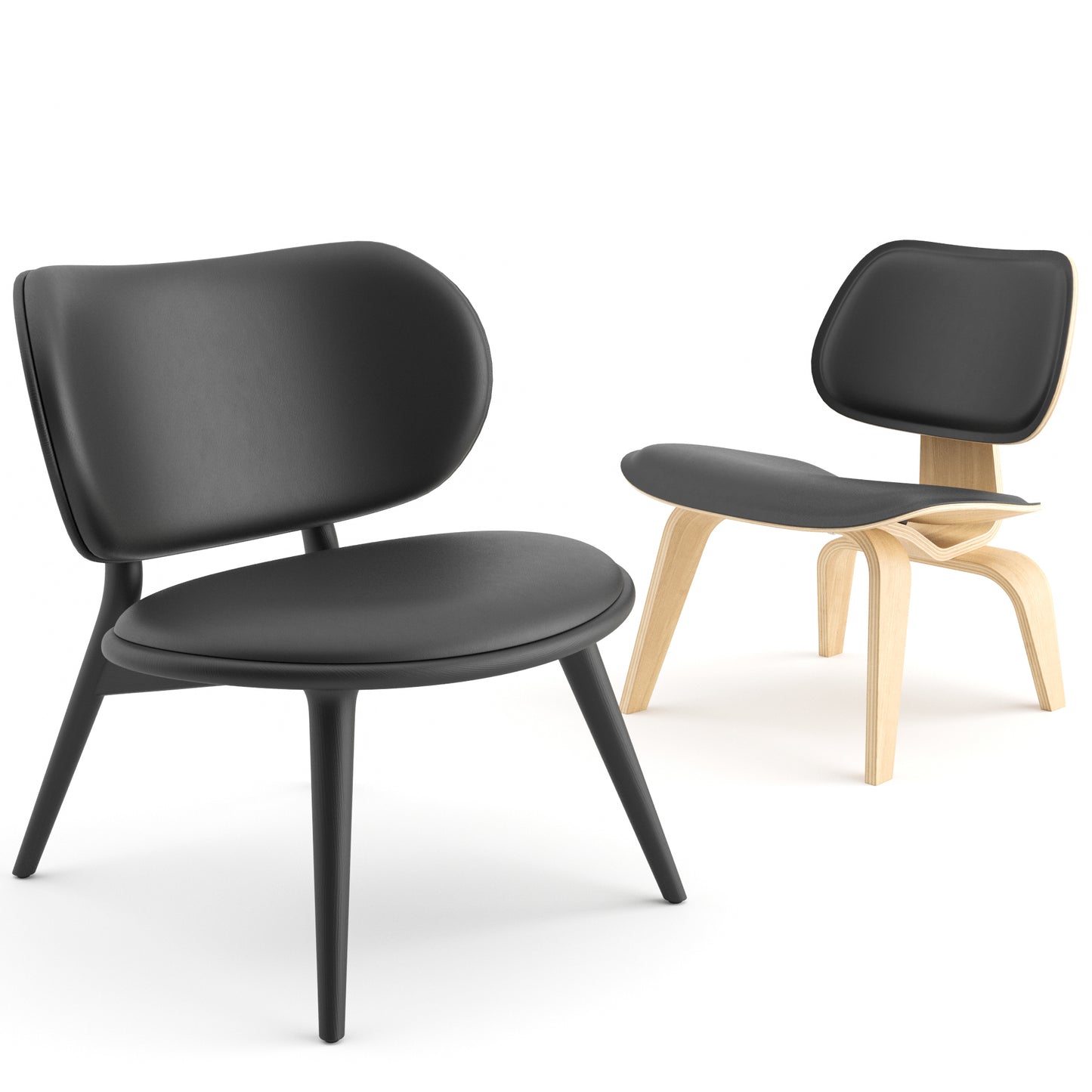 Scandinavian Lounge Chairs By Mater and Vitra 3D Model