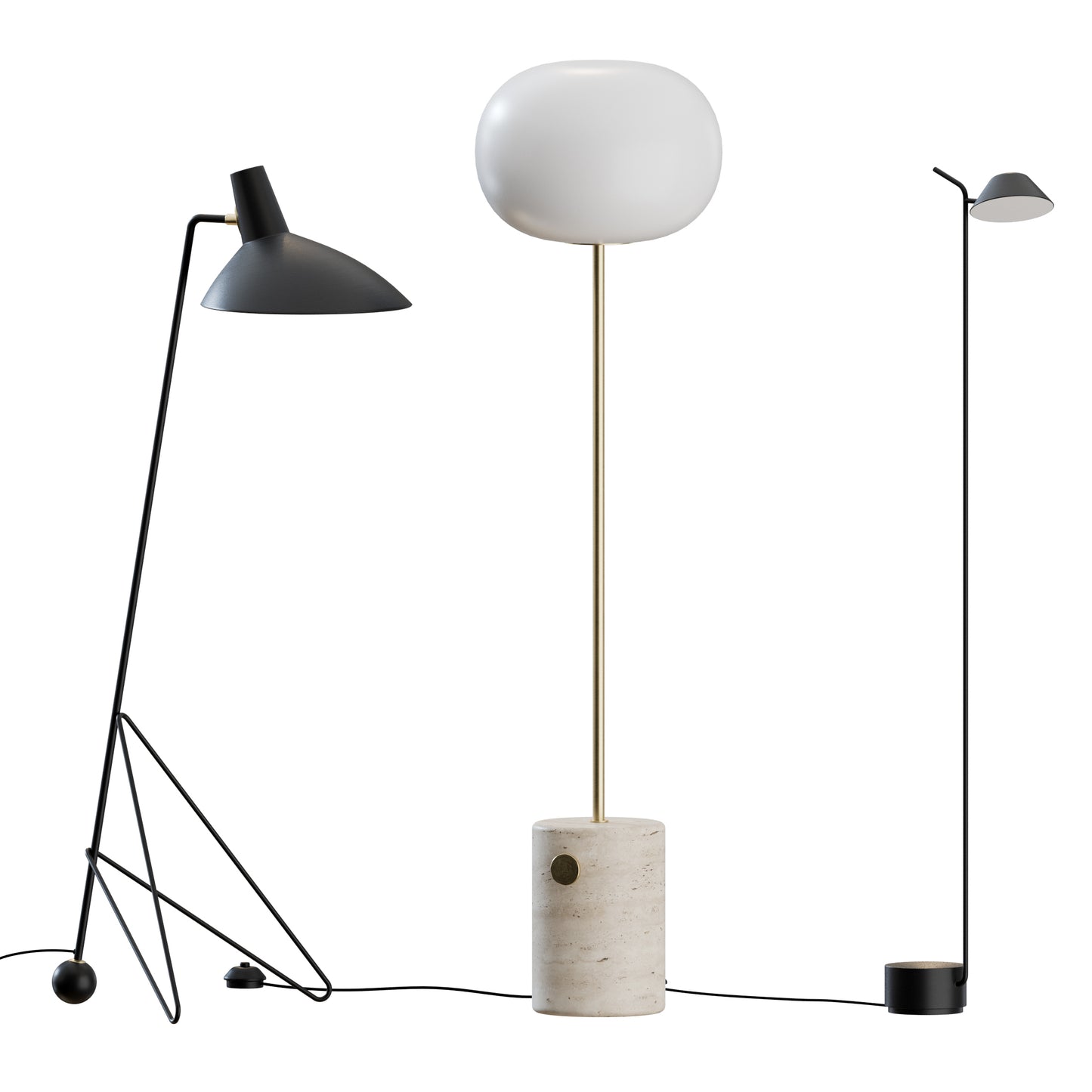 Floor Lamps Set 02 3D Model