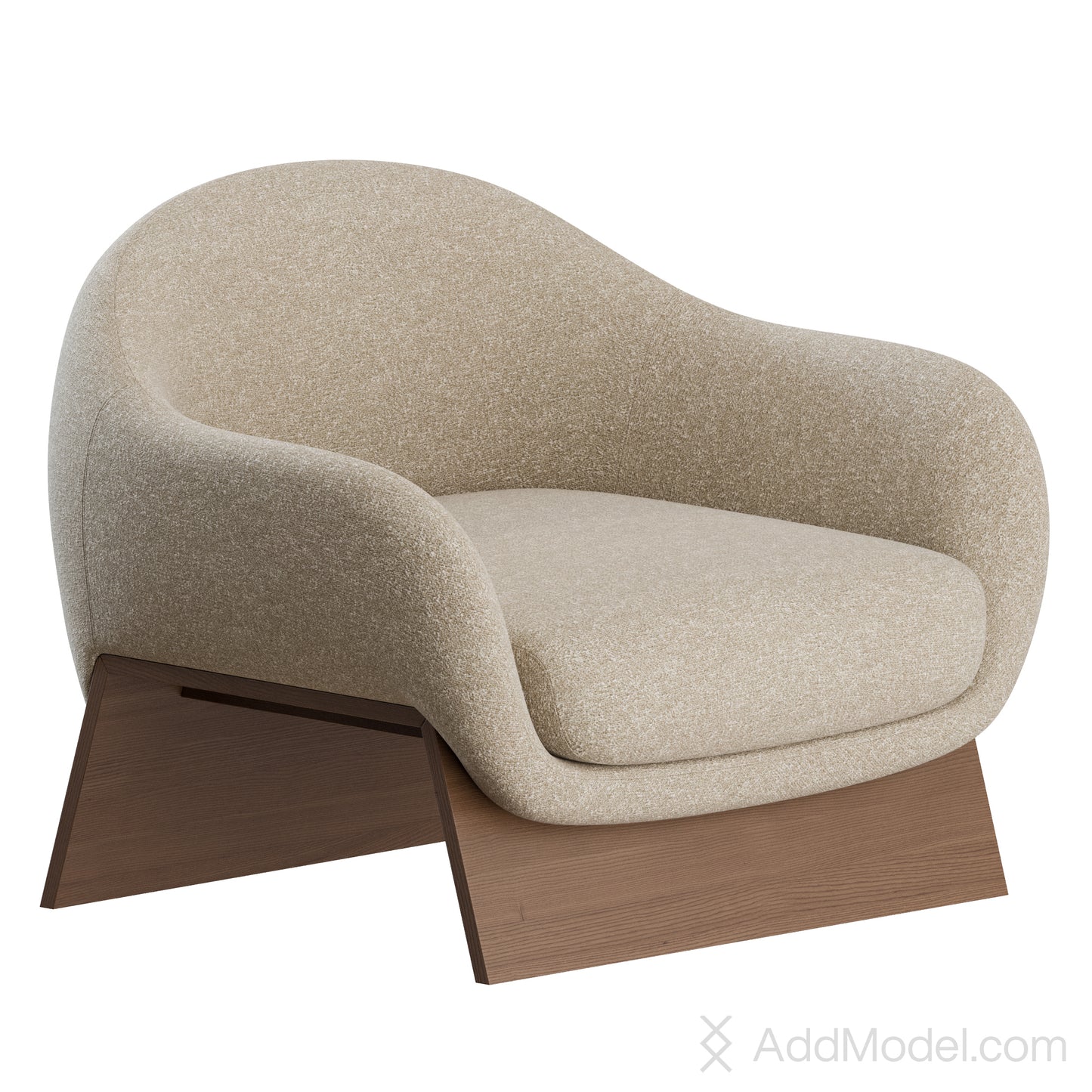 Boolean Armchair By Bonaldo 3D Model