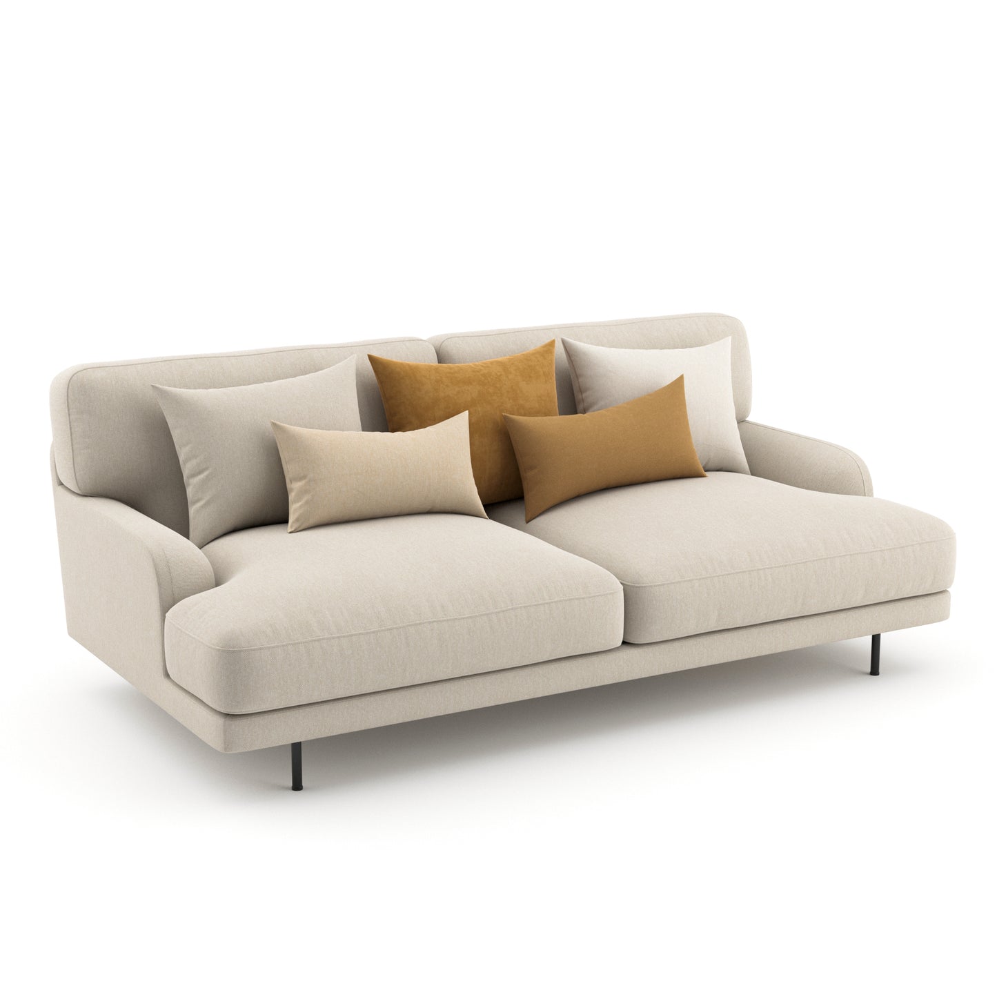 Flaneur Sofa 2 Seater By Gubi 3D Model