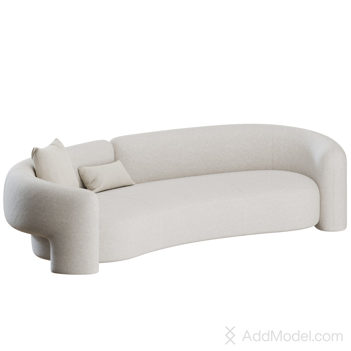 Dudet Bold Curved Sofa By Cassina 3D Model