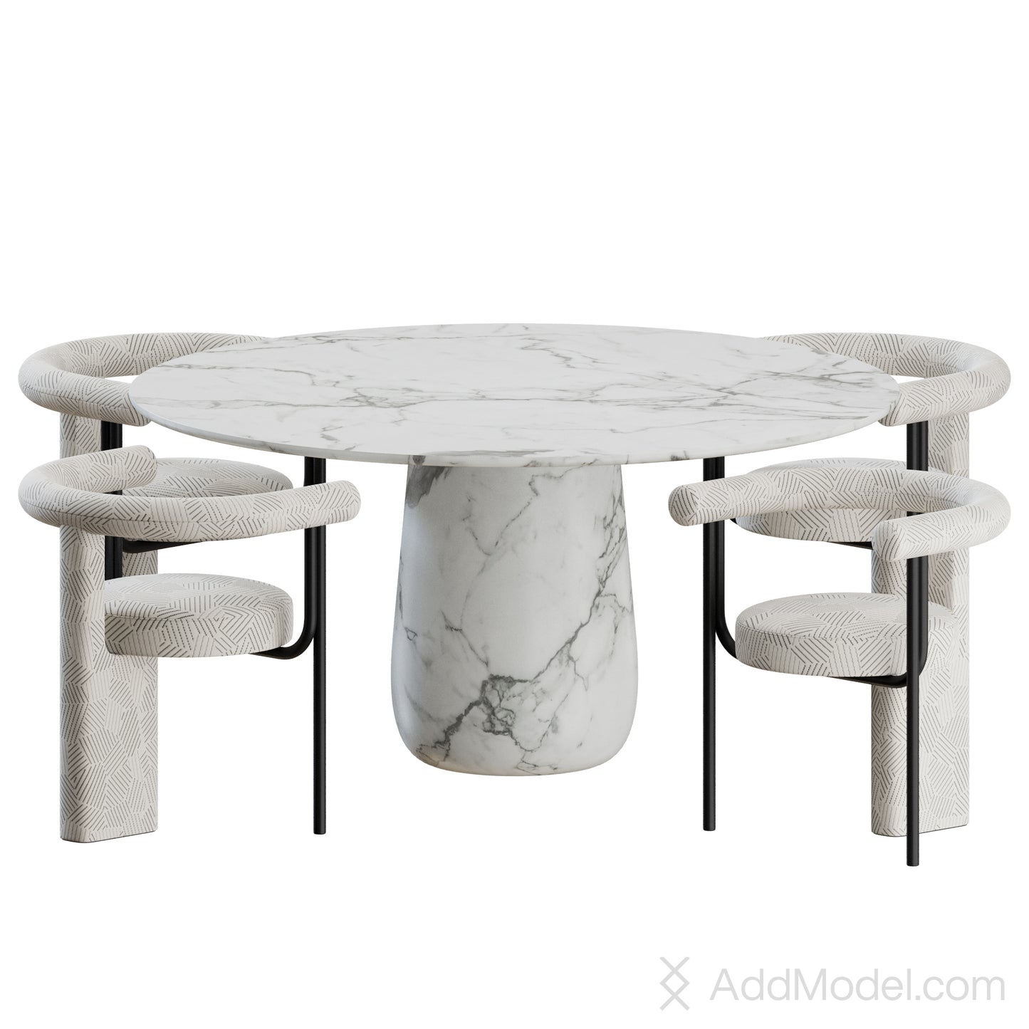 Balance Dining Set By Woo 3D Model
