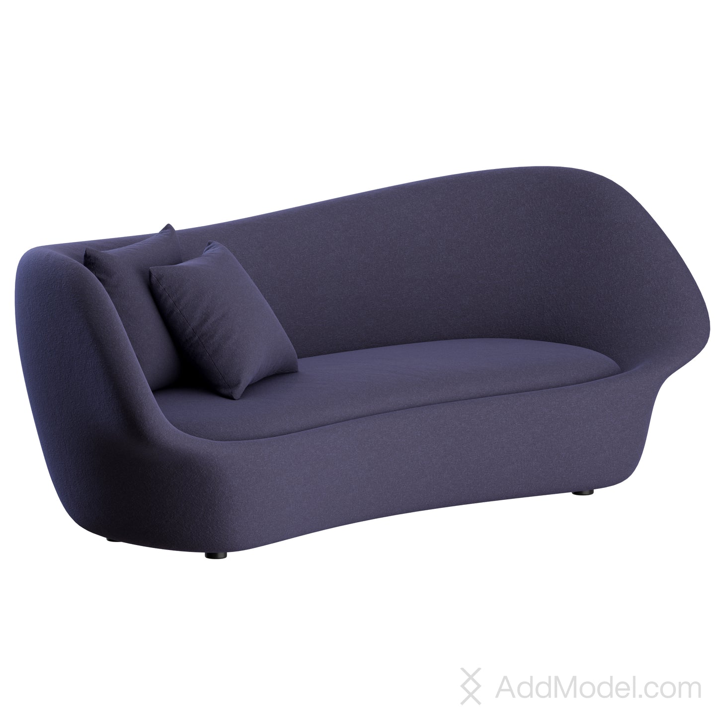Splash Curved Sofa By Natuzzi 3D Model