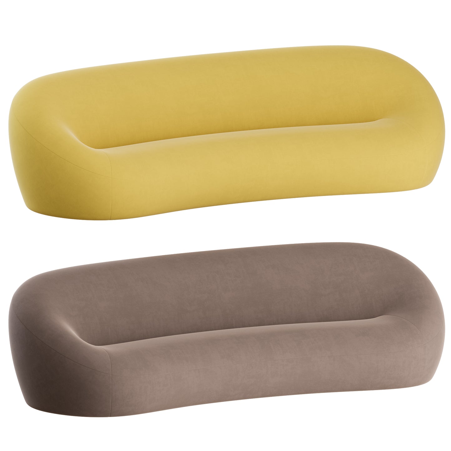 Curved Sofa C By Pierre Paulin 3D Model