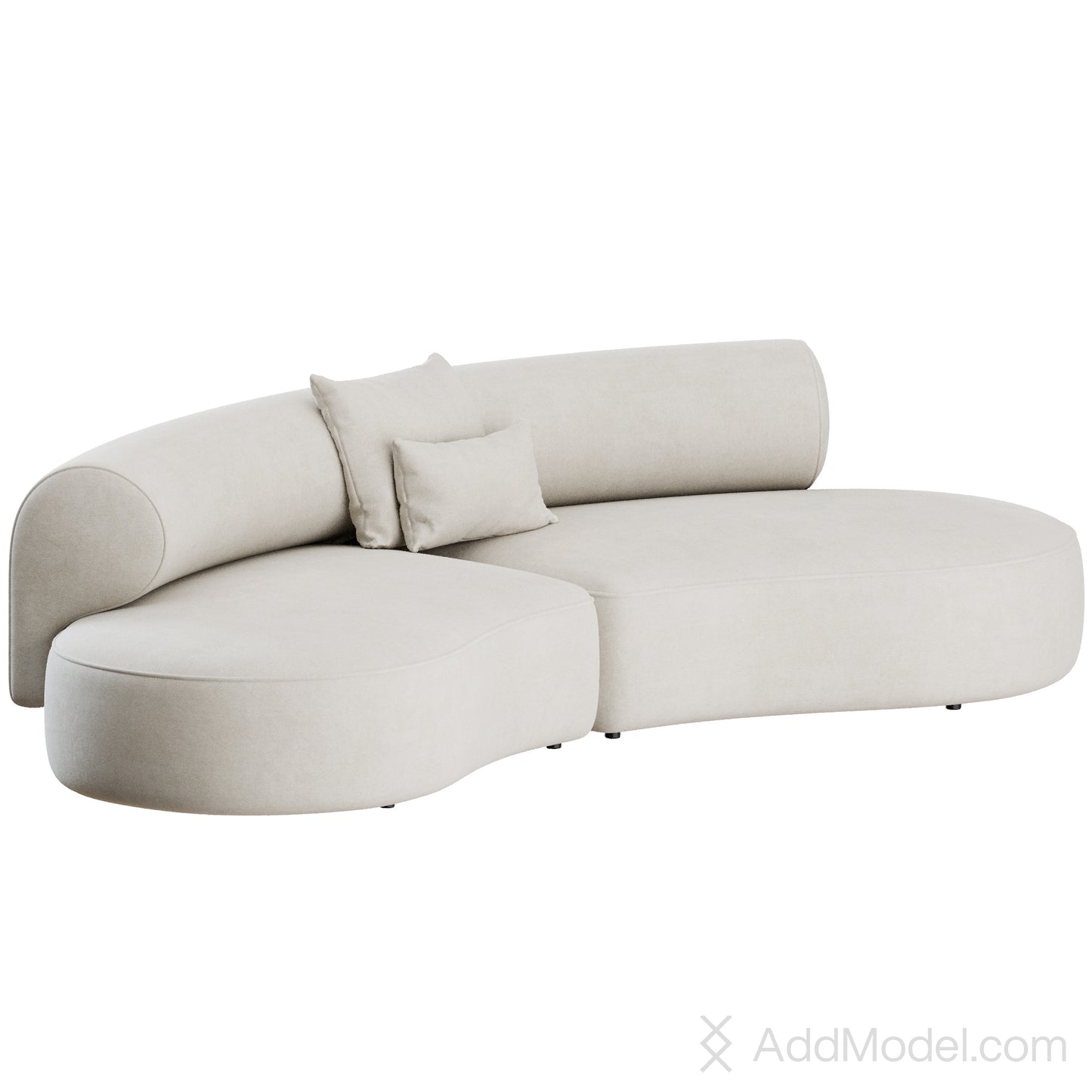 Melody Curved Sofa By Natuzzi 3D Model