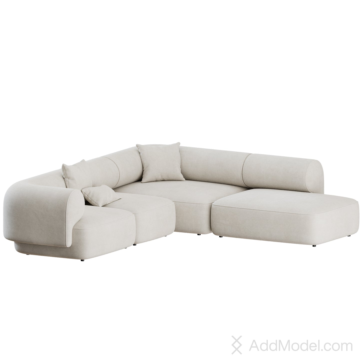Melody Sofa L Shape By Natuzzi 3D Model