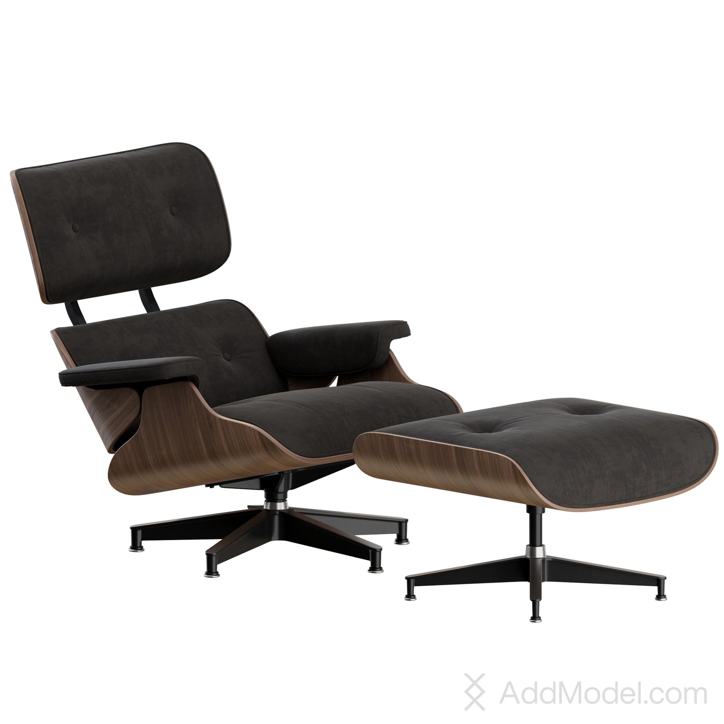 Eames Lounge Chair and Ottoman By Herman Miller 3D Model