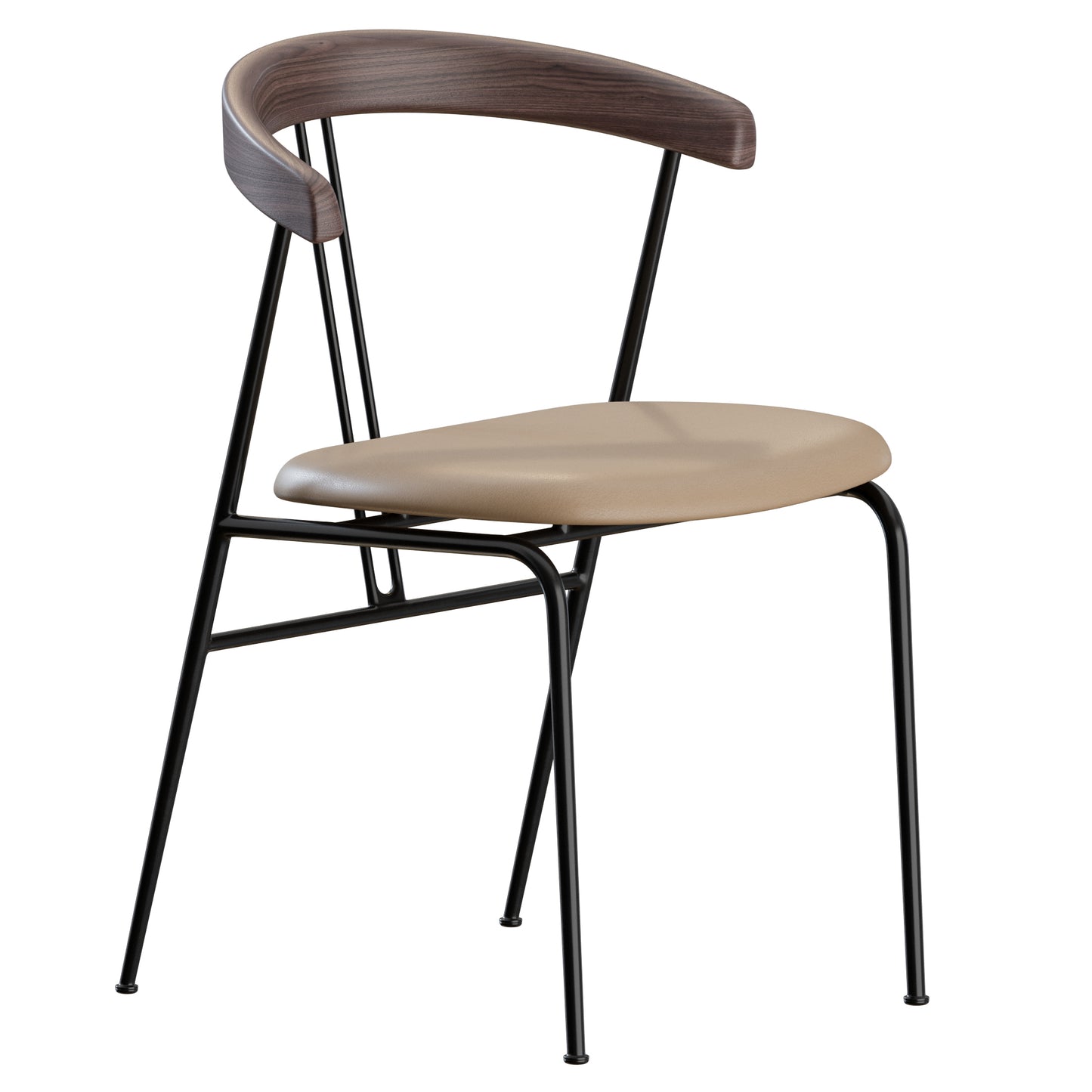 Violin Chair Wood By Gubi 3D Model