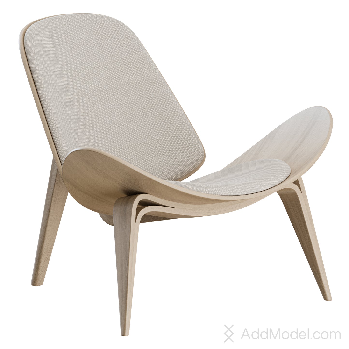 CH07 Shell Chair By Carl Hansen 3D Model