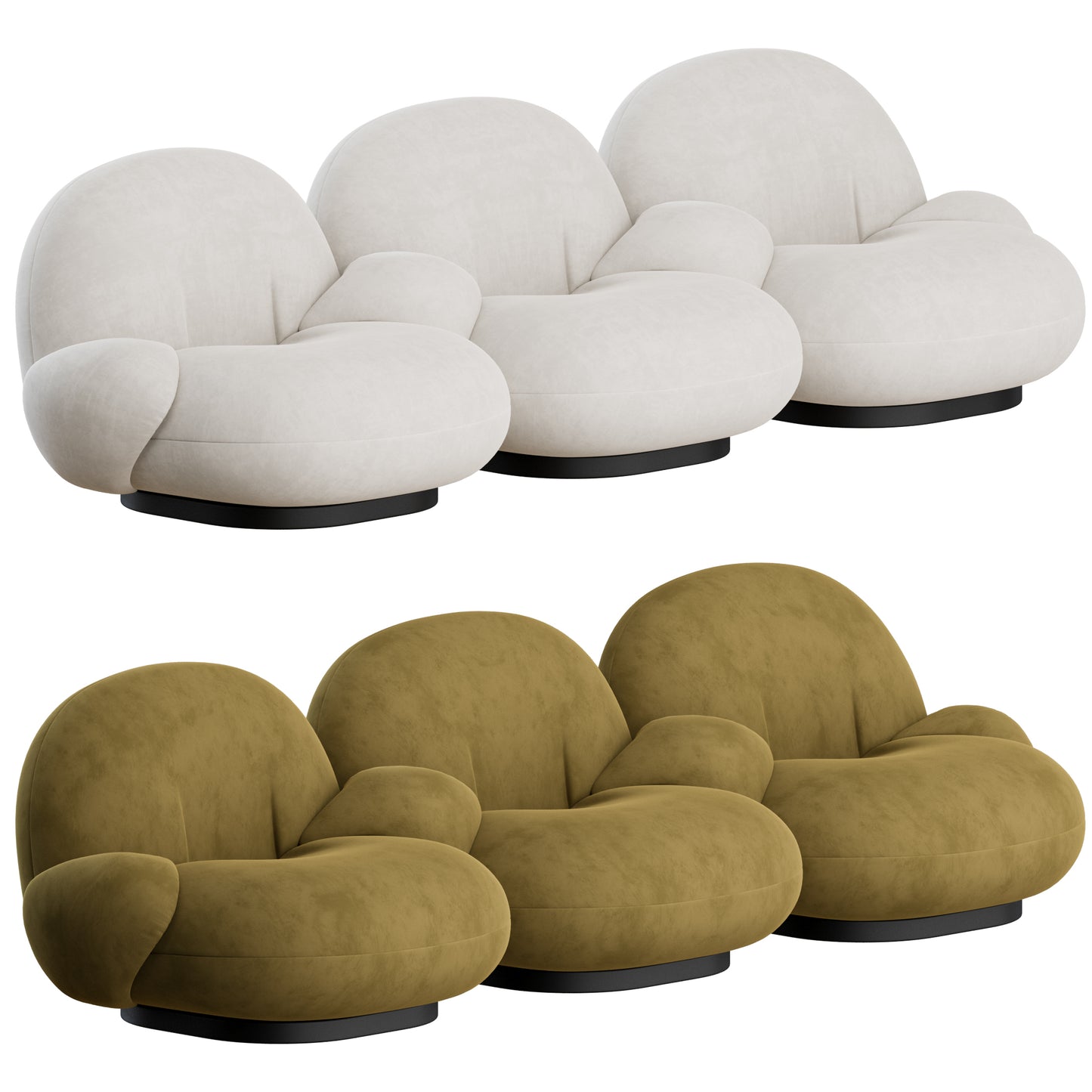 Pacha Sofa 3 Seater By Gubi 3D Model