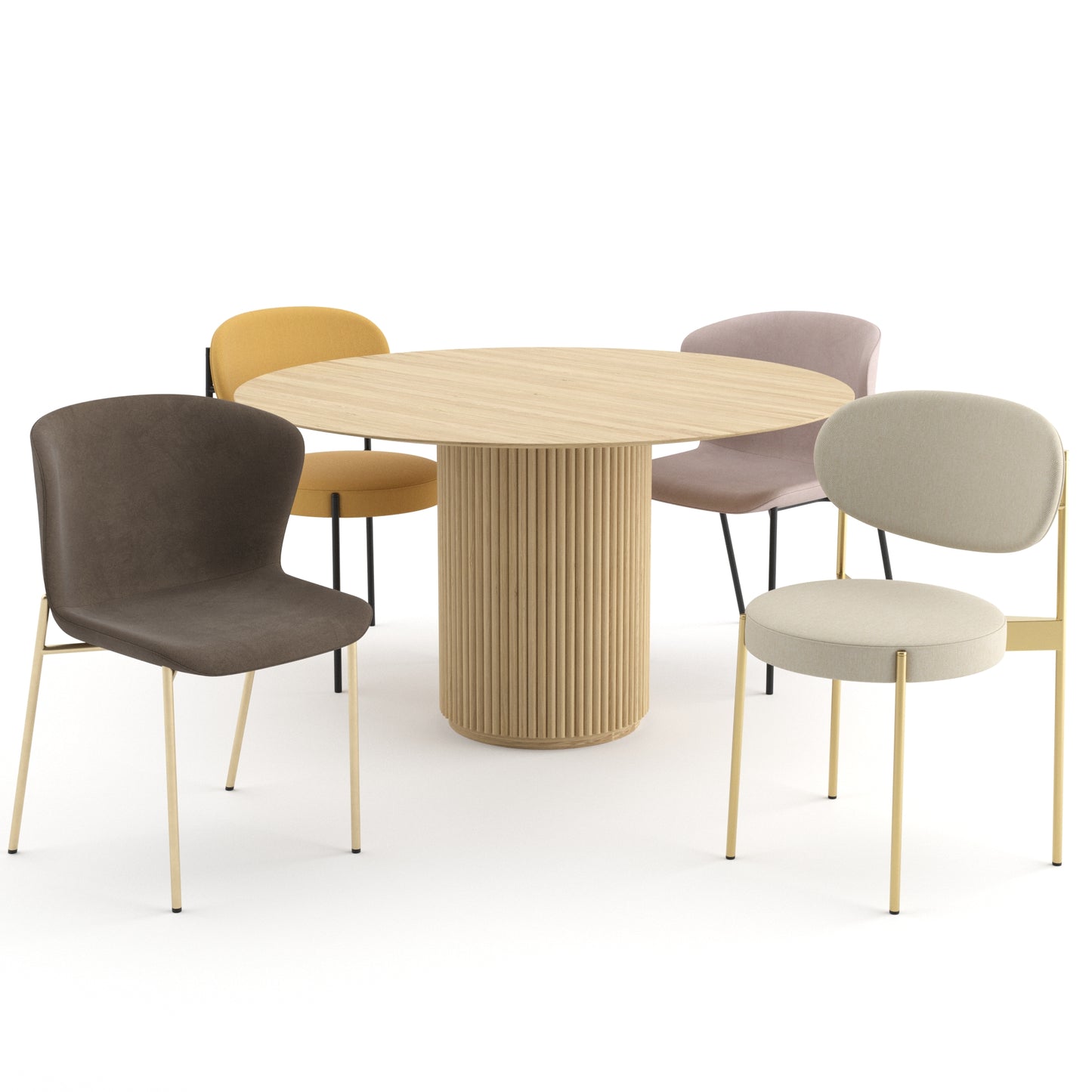 Danish Dining Set 3D Model