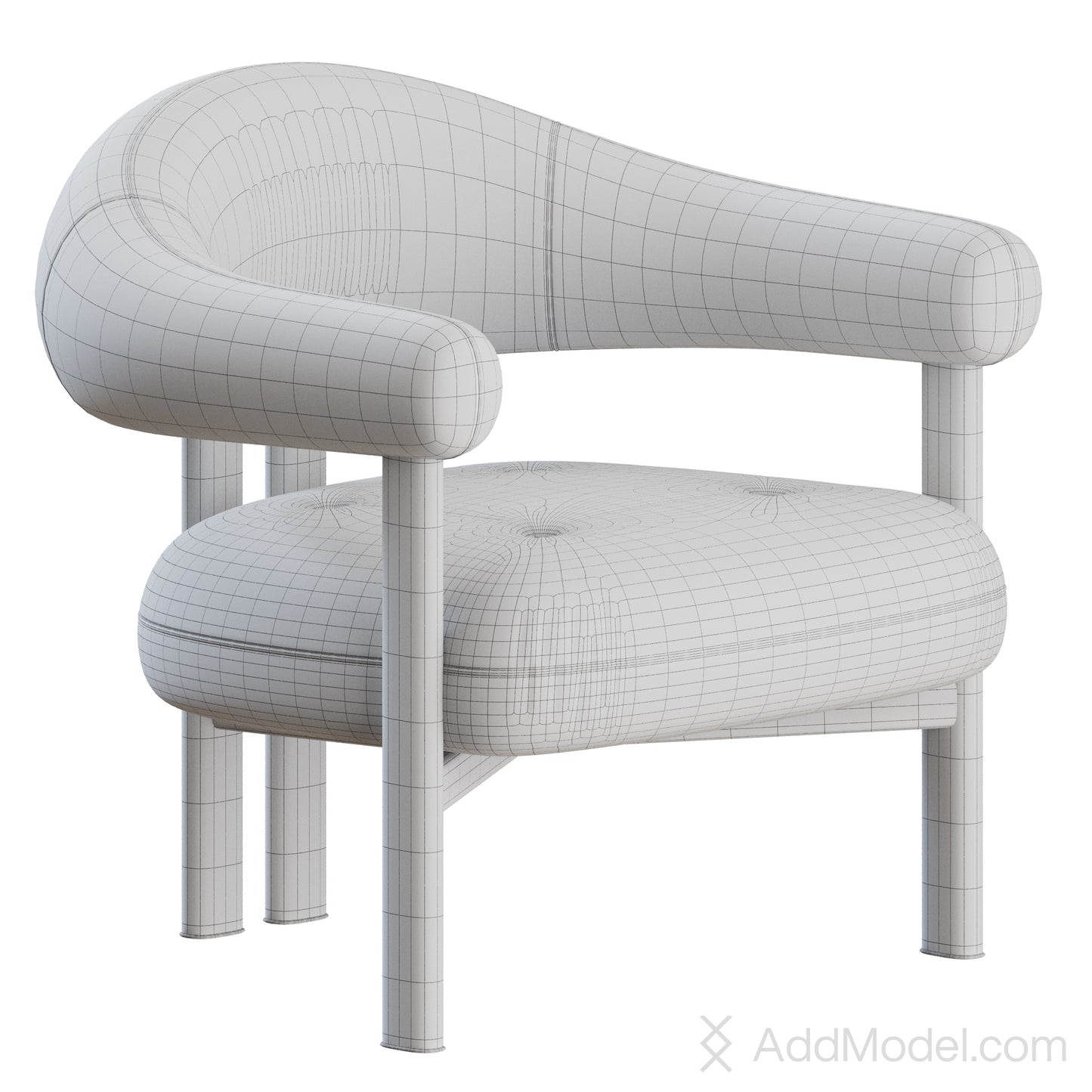 Greta Armchair By Cattelan Italia 3D Model