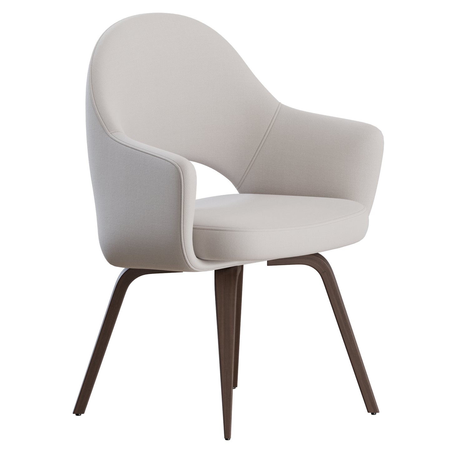 Saarinen Executive Armchair Wood Knoll 3D Model